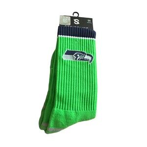 1 pair of Seattle Seahawks‎ Lime Green Socks Adult M/L NEW